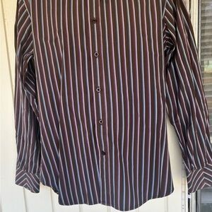 GUESS Classic Brown Striped Men's Shirt size L/G no flaws found